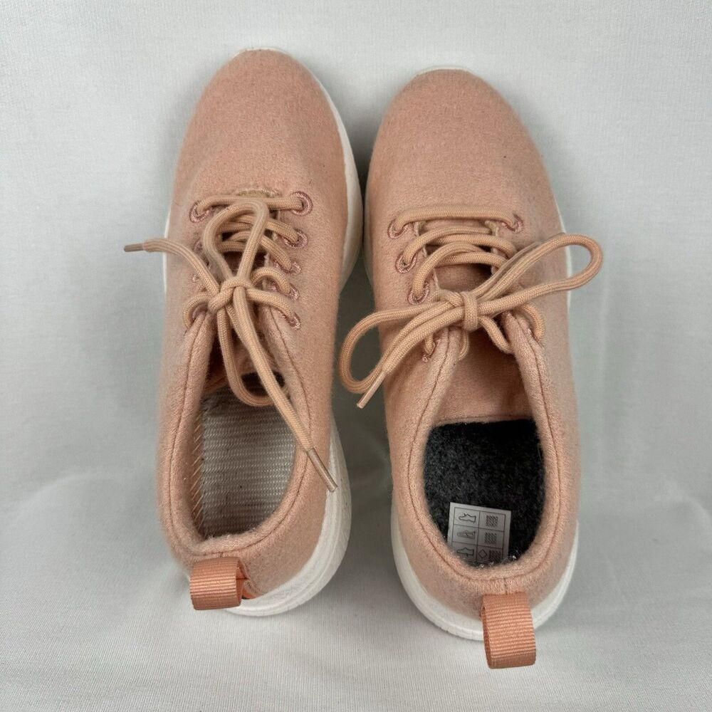 FreeShield Peach Pink Wool Blend Walking Shoes Womens 6.5 Casual Lace-Up Sneaker - Picture 8 of 10
